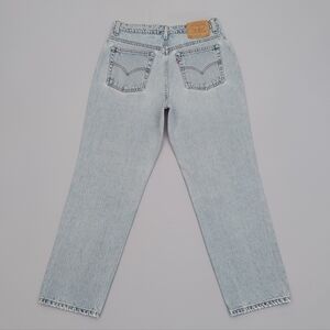 Vintage Levi's 512 Jeans Size 13 Juniors Slim Fit Straight Leg Distressed Denim